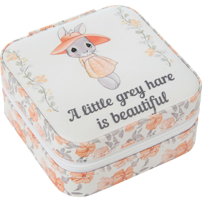 Bunny Gray Hare Travl Jewlr Bx