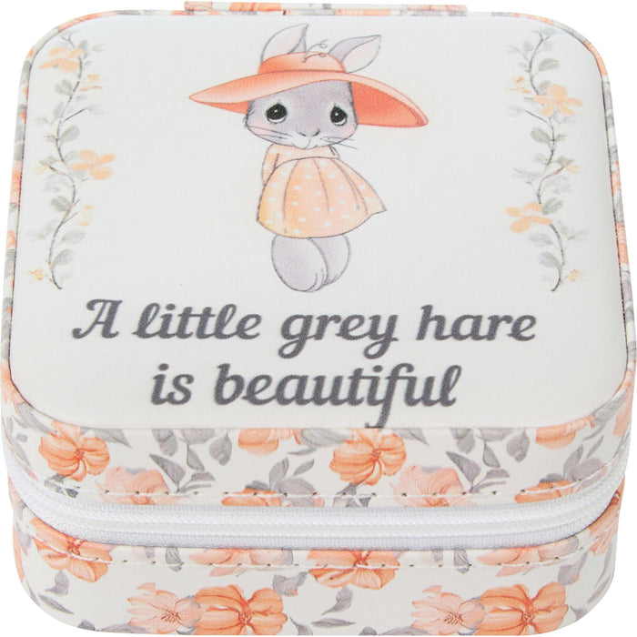 Bunny Gray Hare Travl Jewlr Bx