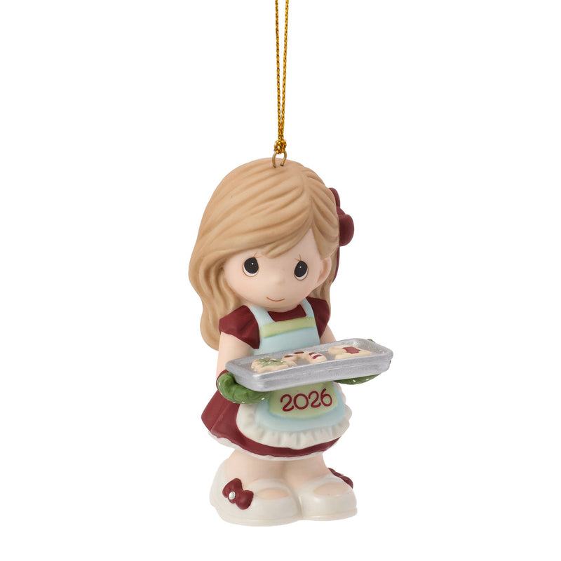 Dated 2026 Girl Ornament