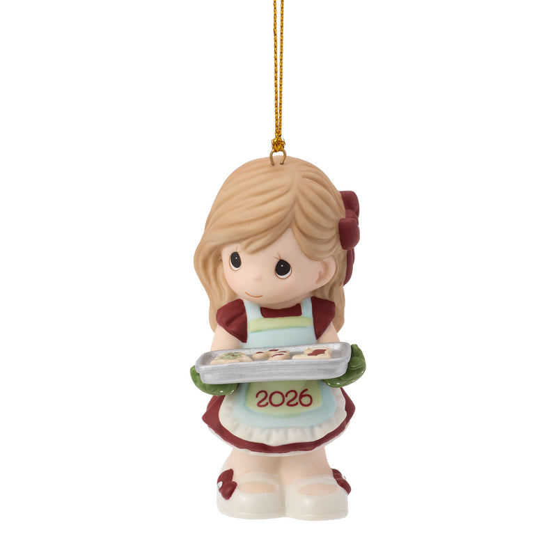 Dated 2026 Girl Ornament