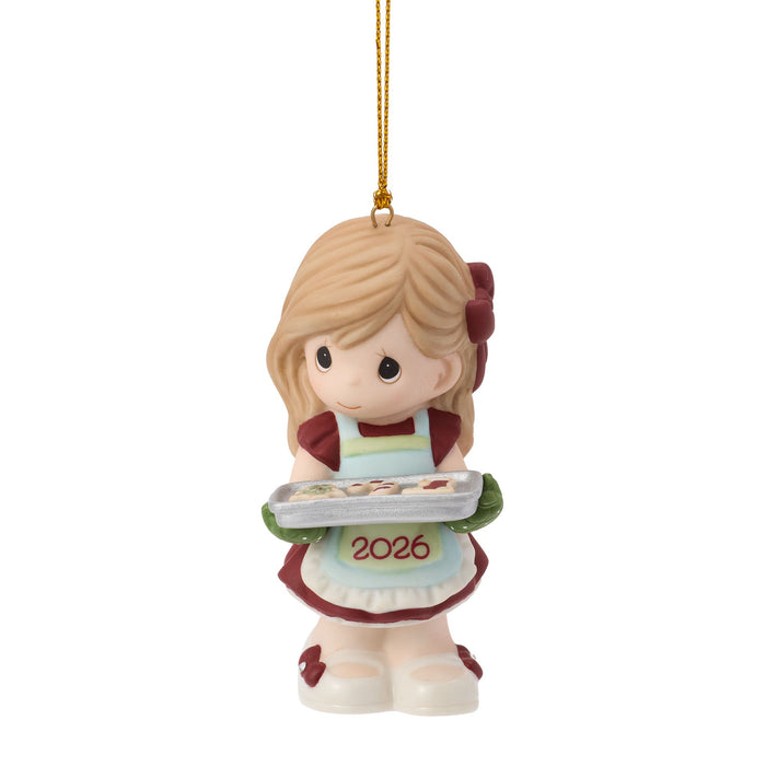 Dated 2026 Girl Ornament