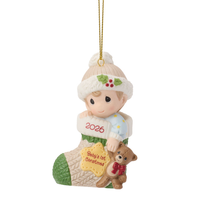 Dated 2026 Baby Boy Ornament