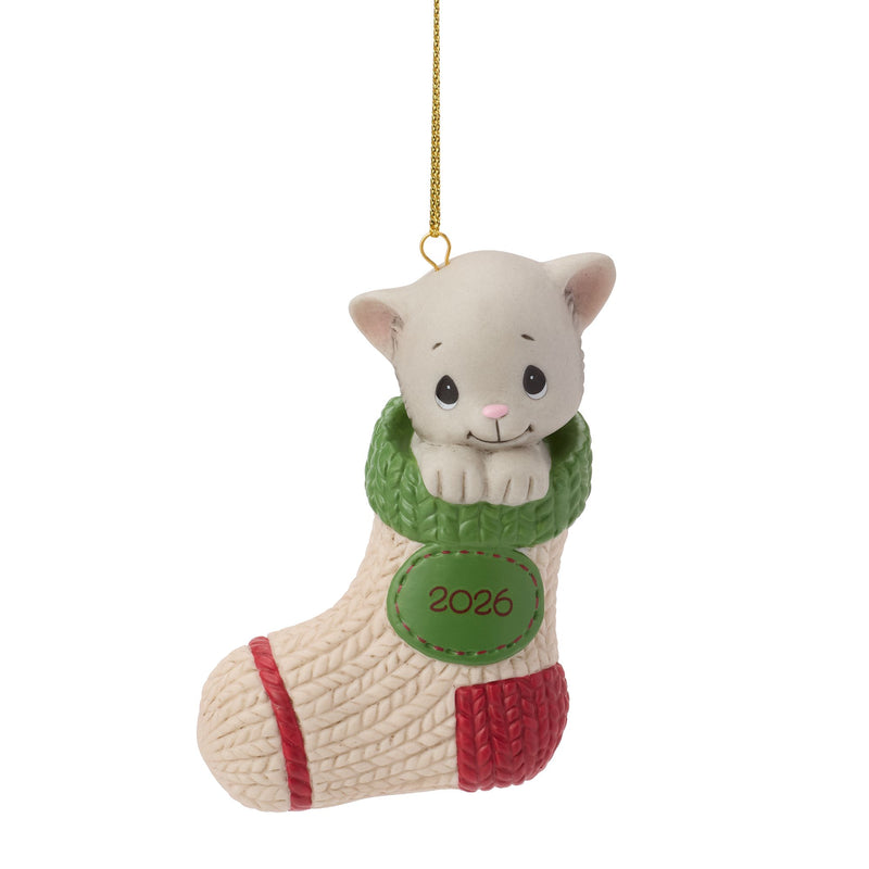 Dated 2026 Cat Ornament