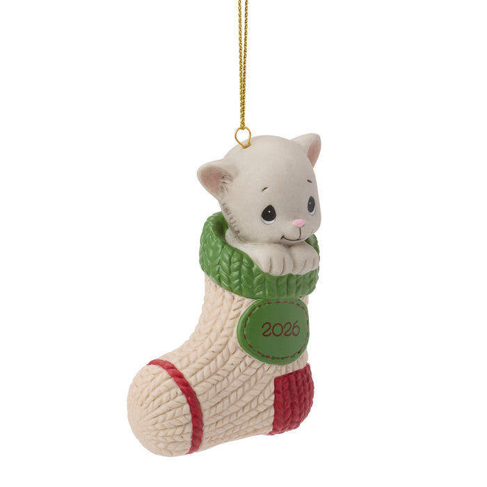 Dated 2026 Cat Ornament