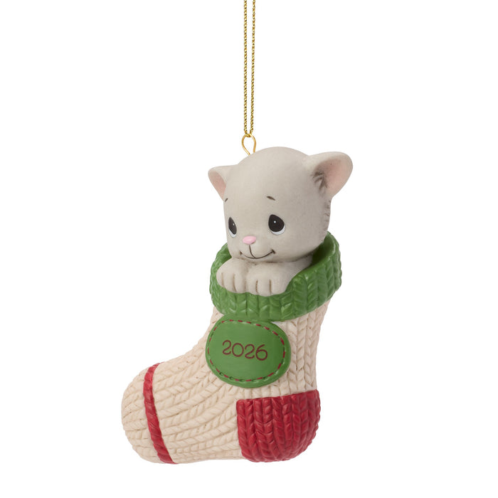 Dated 2026 Cat Ornament