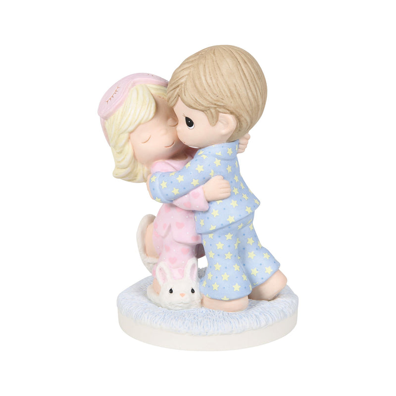 Couple Kissing in PJs Figurine