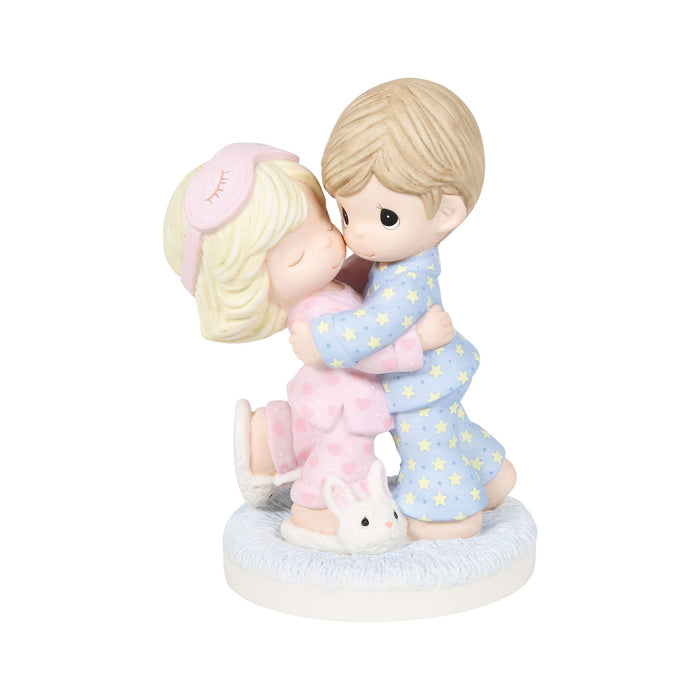 Couple Kissing in PJs Figurine