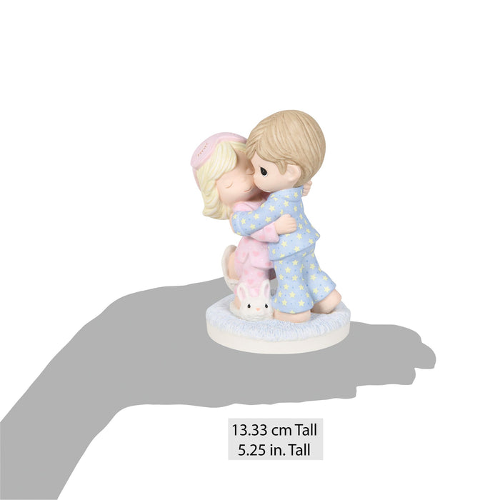 Couple Kissing in PJs Figurine