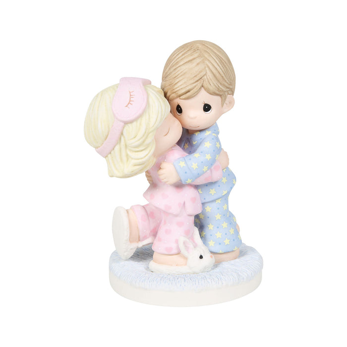 Couple Kissing in PJs Figurine
