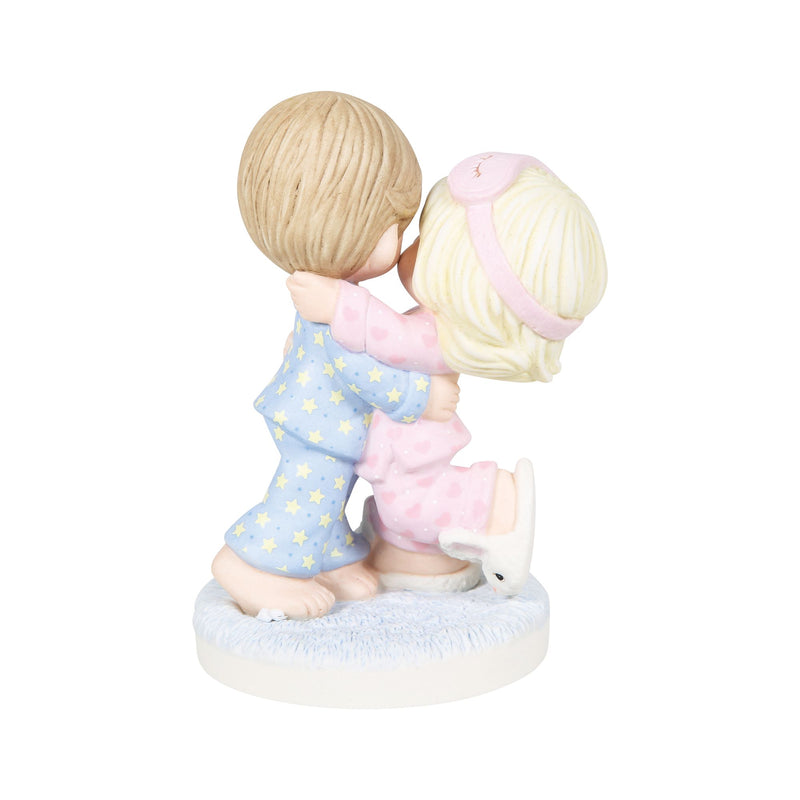 Couple Kissing in PJs Figurine