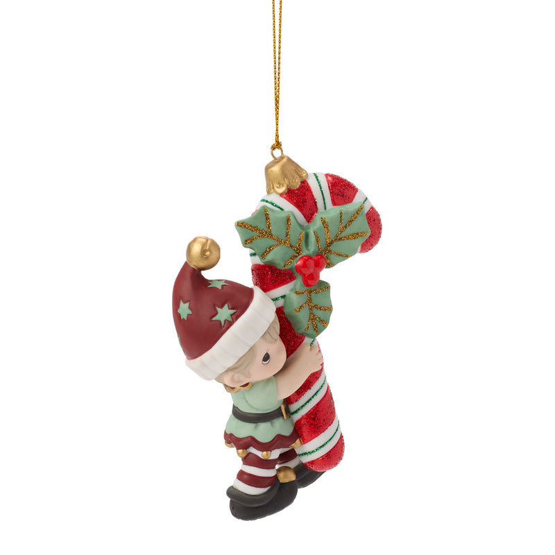 Elf Carrying Candy Cane H/O