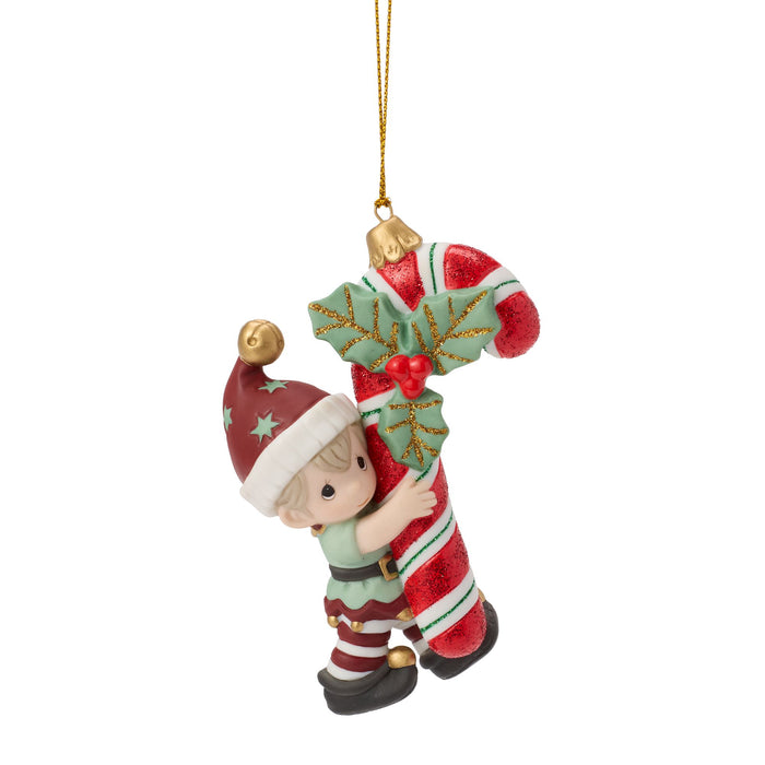 Elf Carrying Candy Cane H/O