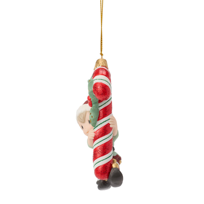 Elf Carrying Candy Cane H/O