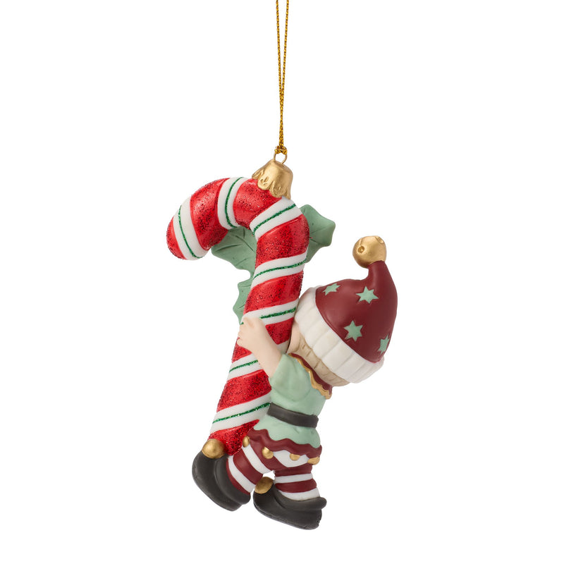 Elf Carrying Candy Cane H/O