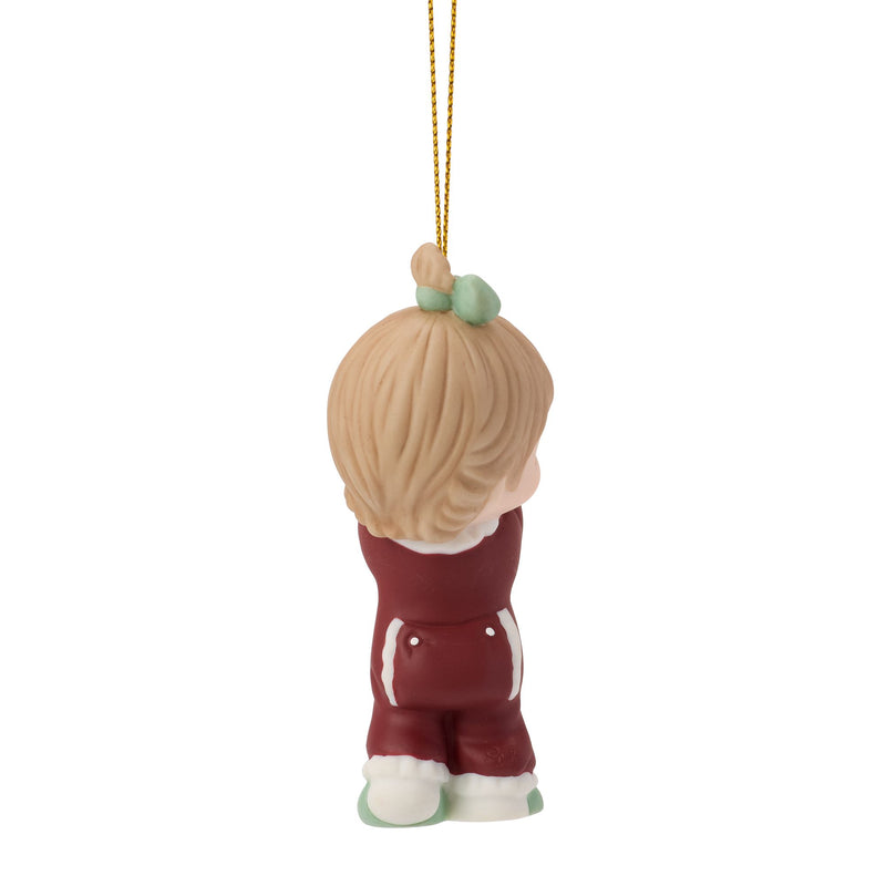 Girl Hanging Up Stocking Ornam