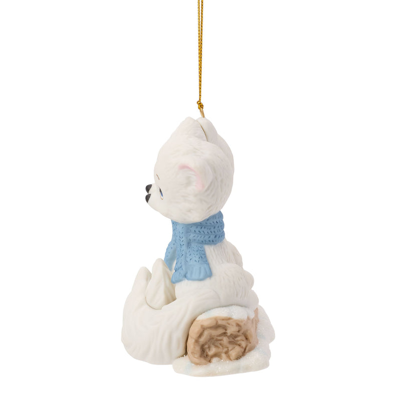 Arctic Foxes Couple Ornament