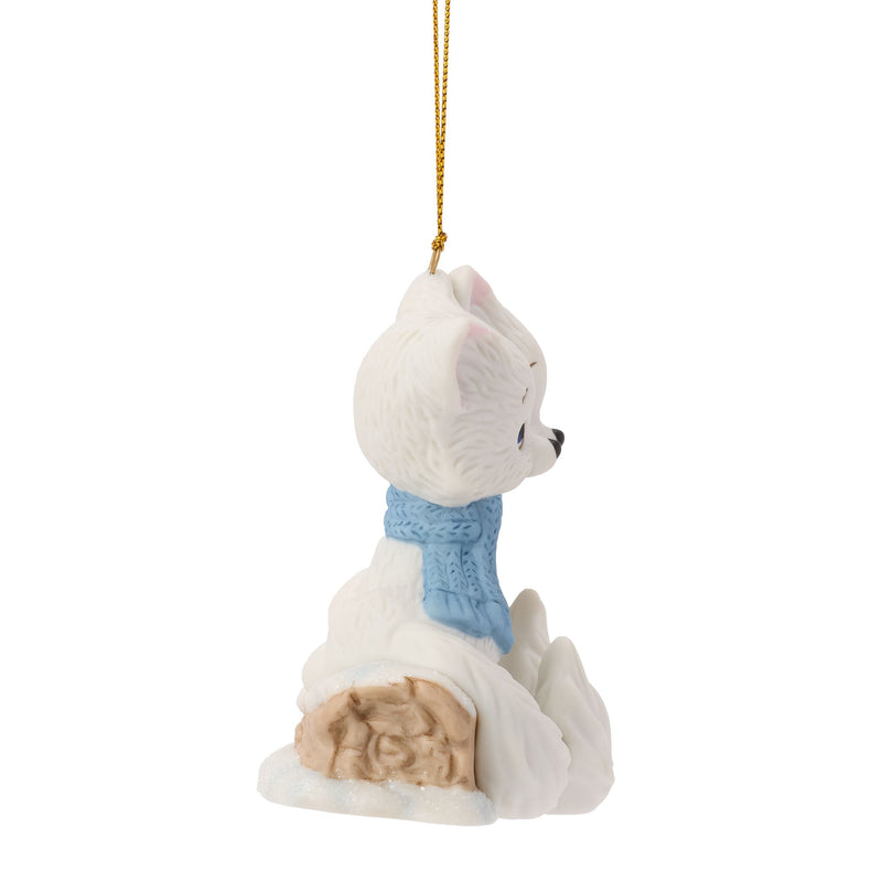 Arctic Foxes Couple Ornament
