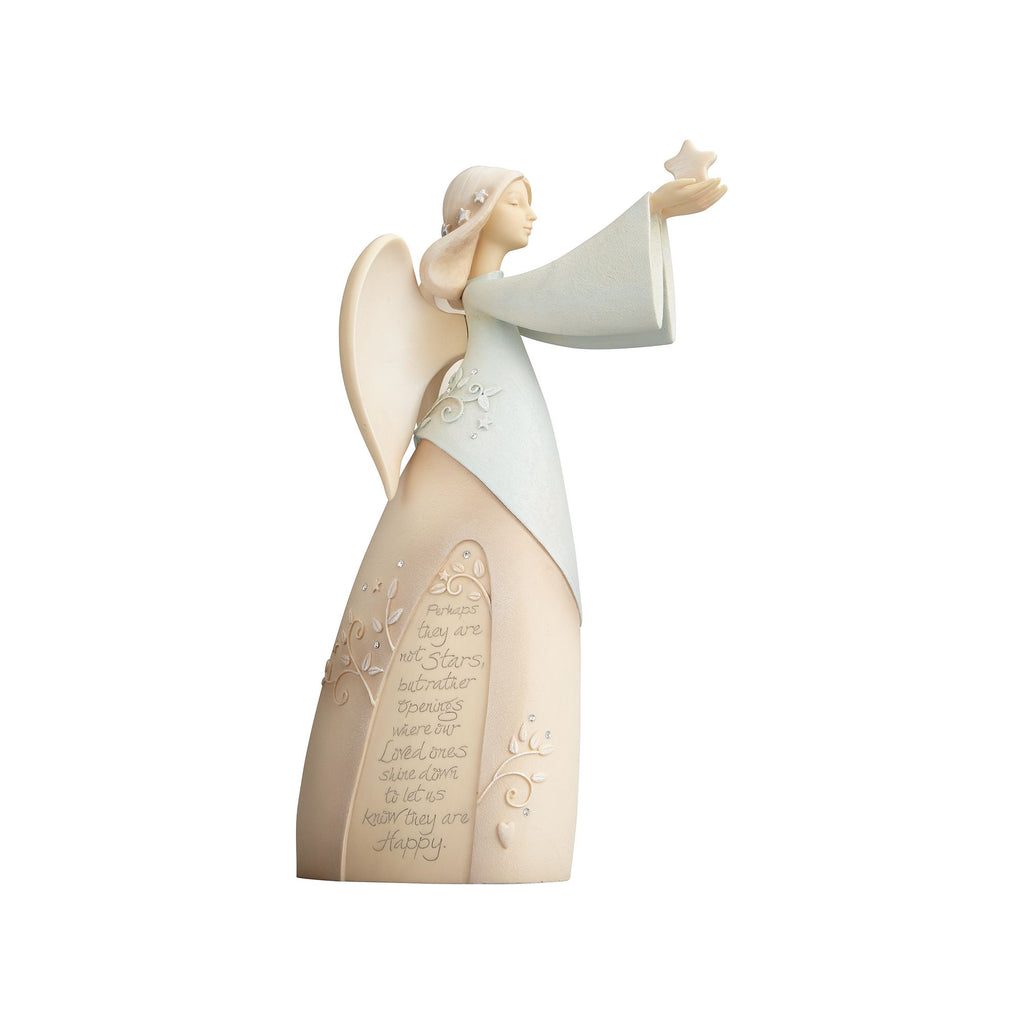Statuette ENESCO "You Are An Angel" – Ange Et Lune – Résine Blanche – Neuve