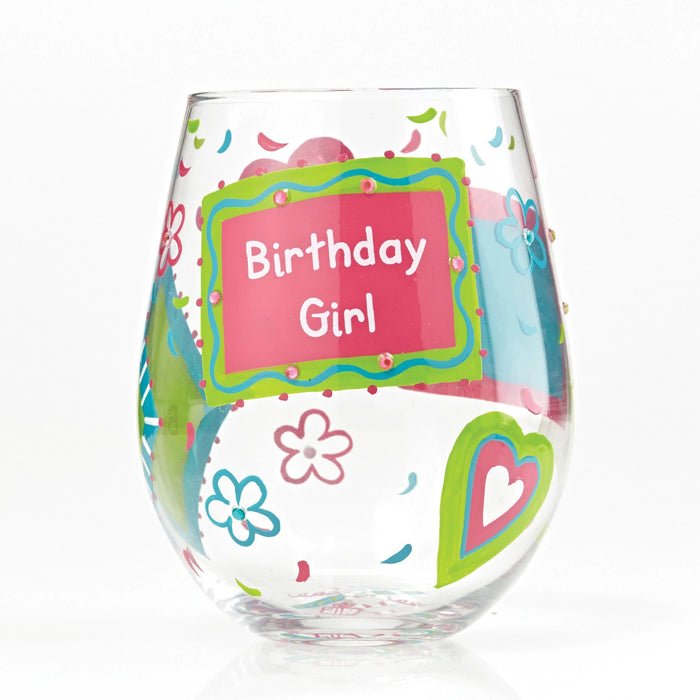 Stemless Glass Birthday Girl