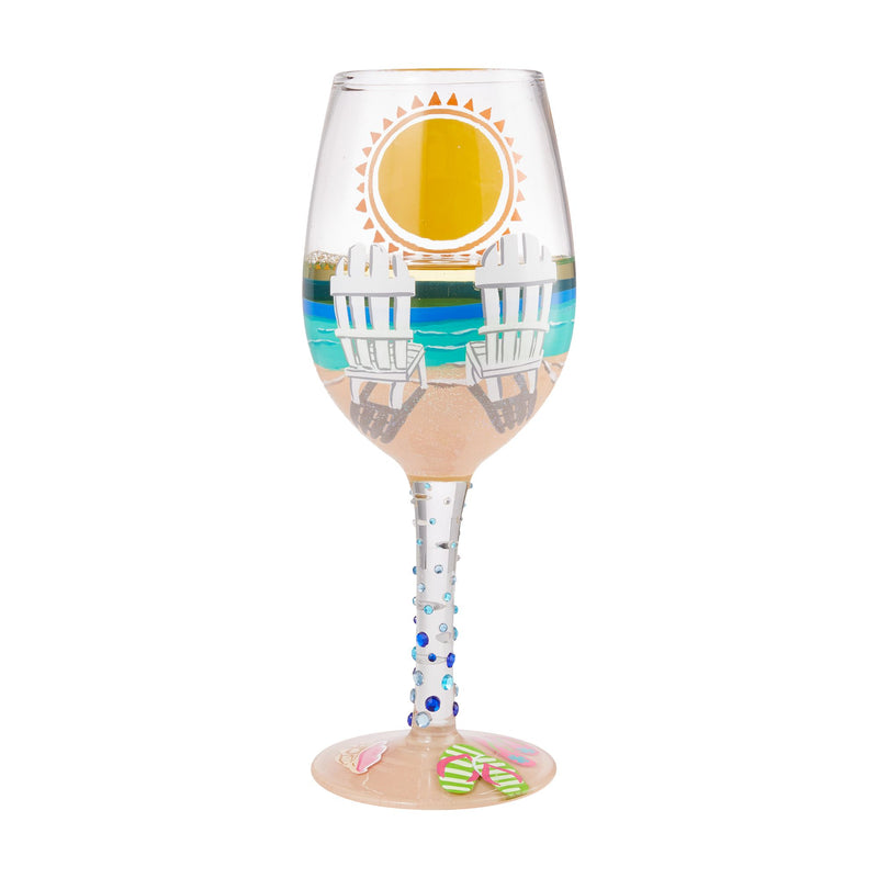 Wine Glass Sun on the Beach