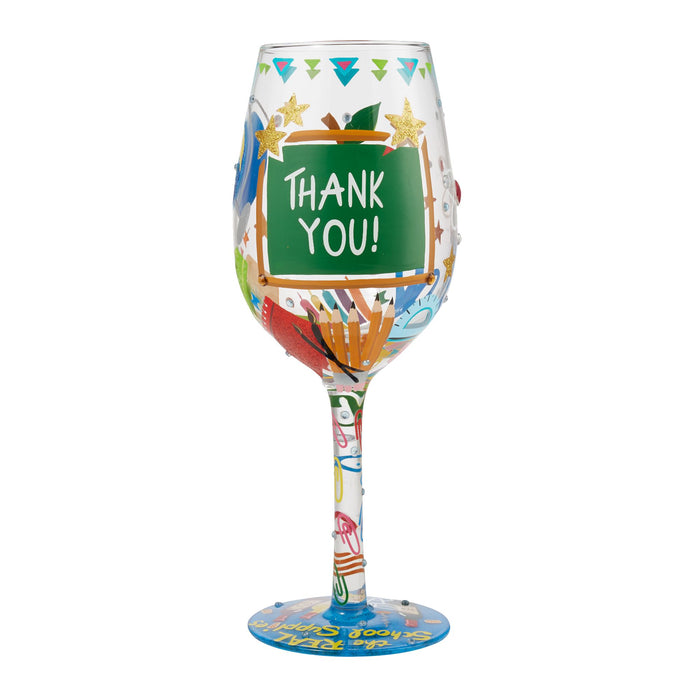 Super Teacher Wine Glass