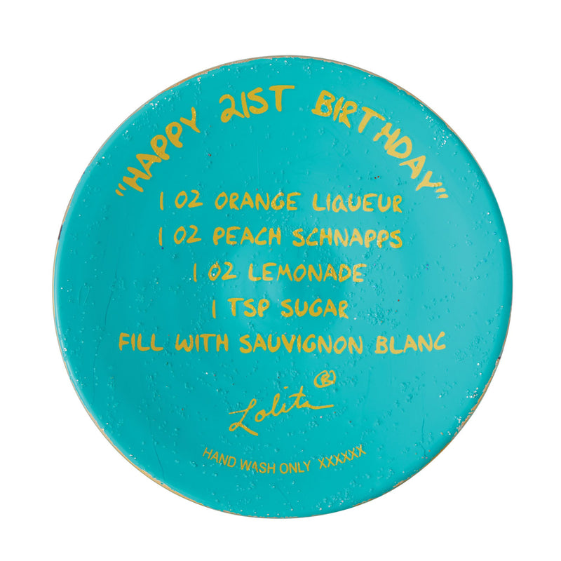 Wine Glass Happy 21st Birthday