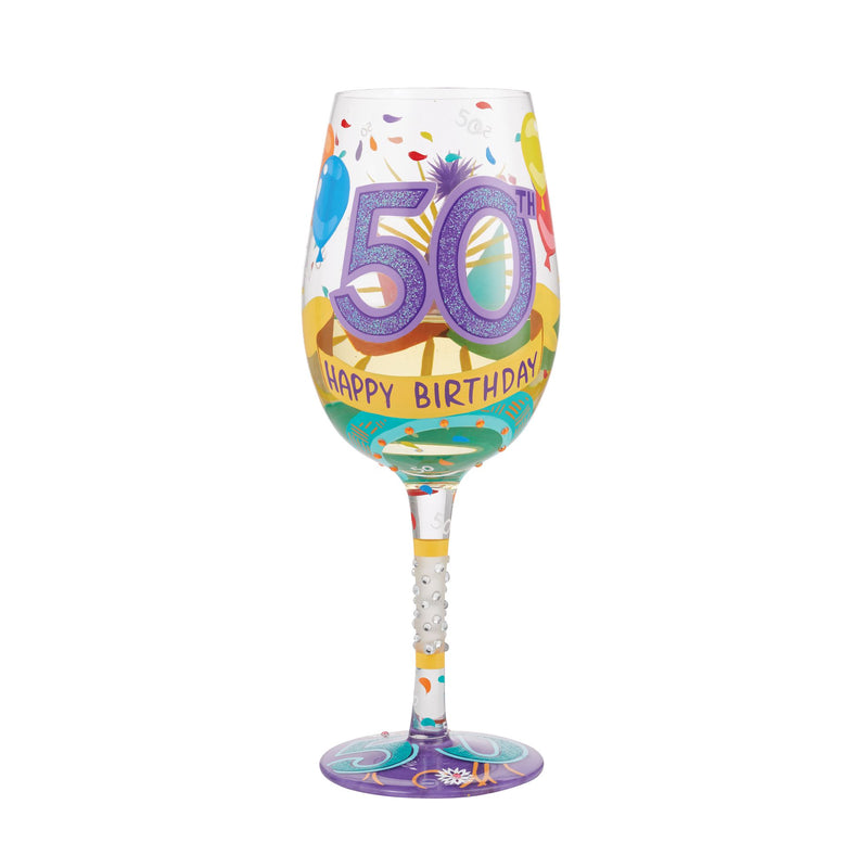Wine Glass Happy 50th Birthday