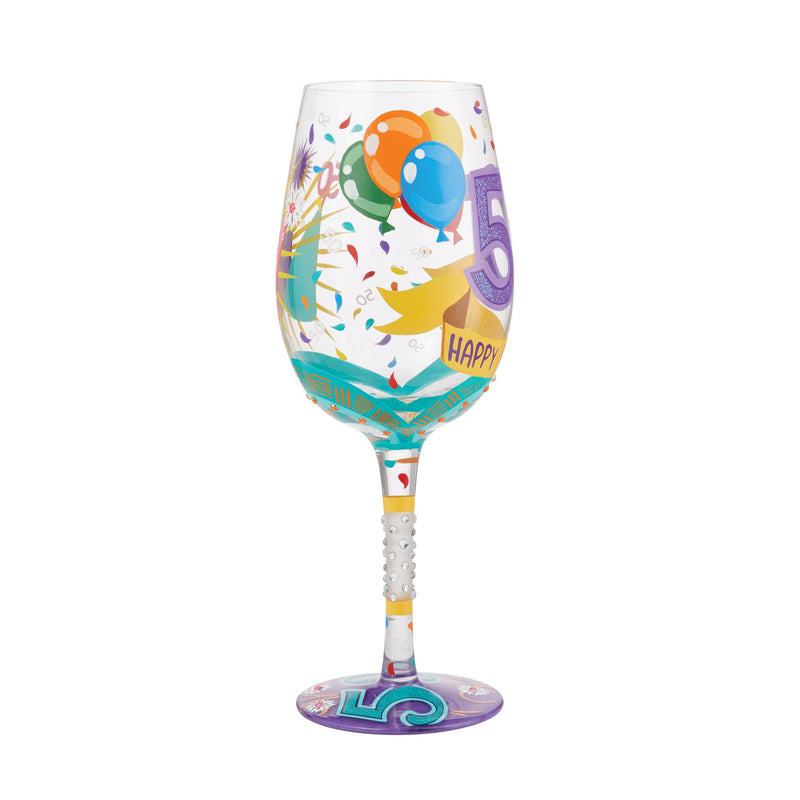 Wine Glass Happy 50th Birthday
