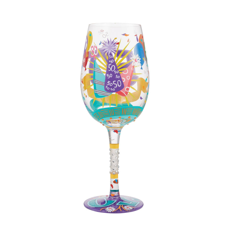 Wine Glass Happy 50th Birthday
