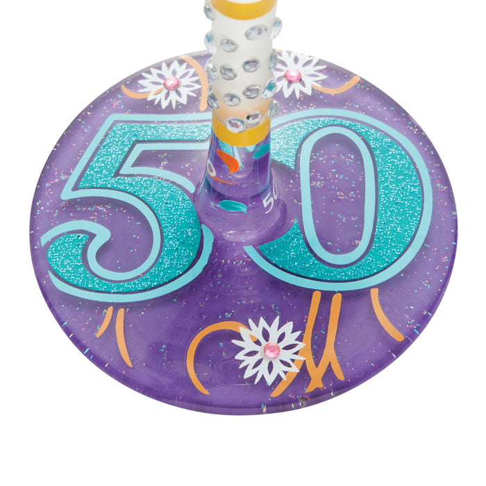 Wine Glass Happy 50th Birthday
