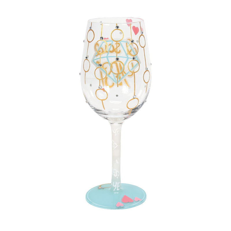 I Said Yes Wine Glass
