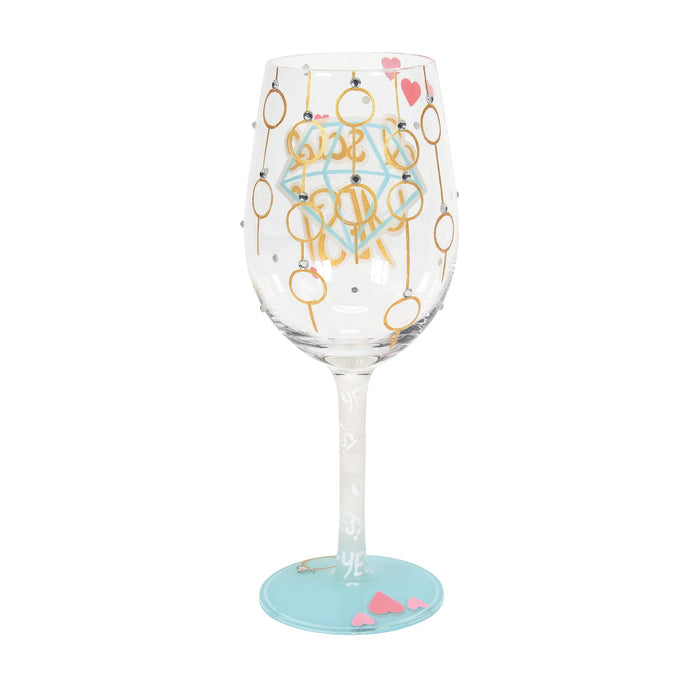 I Said Yes Wine Glass
