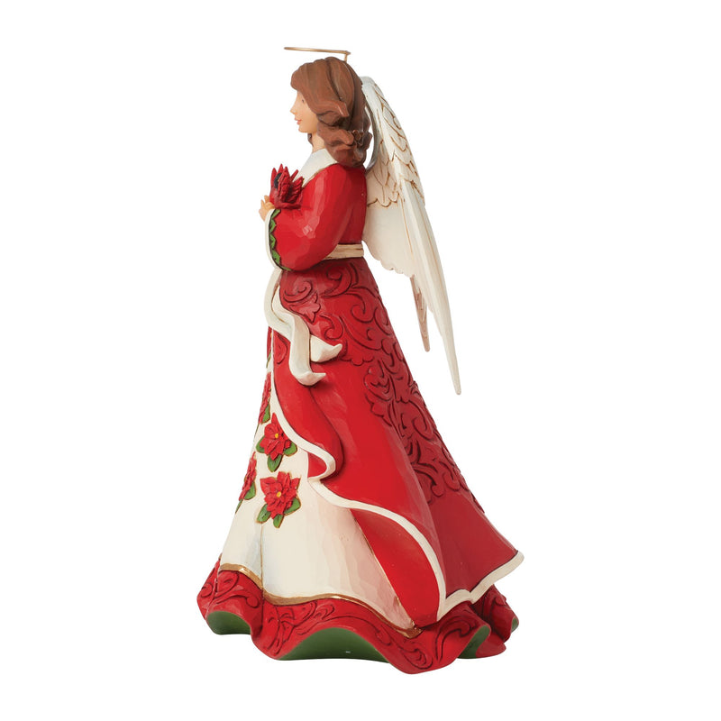 Red Christmas Angel Figurine