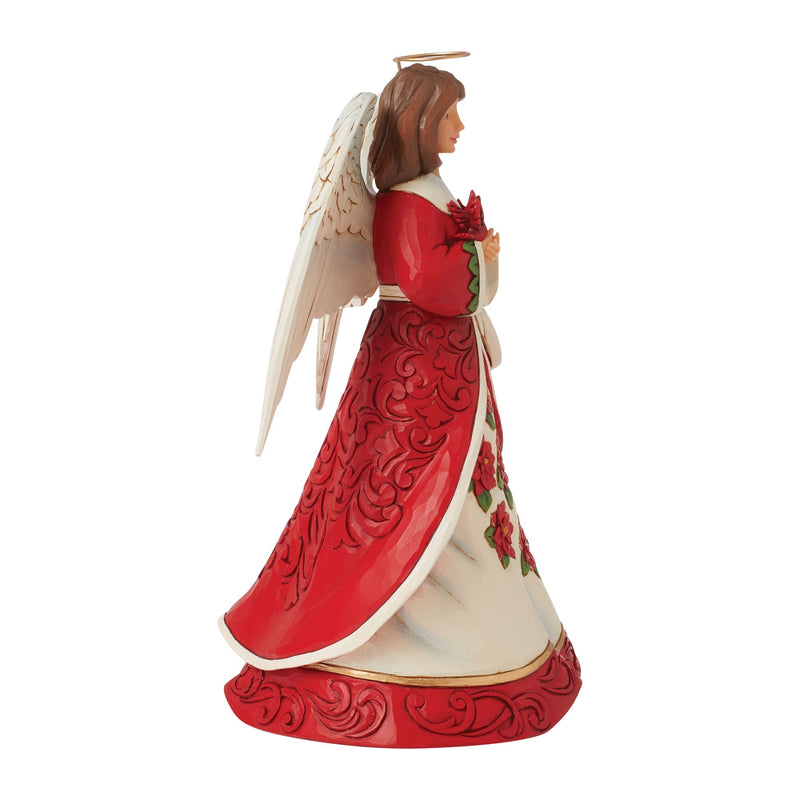 Red Christmas Angel Figurine