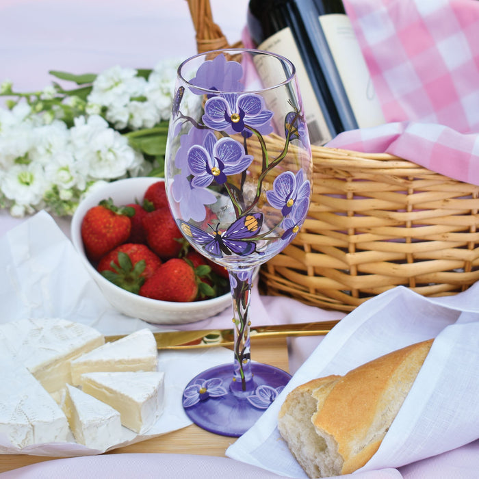 Butterfly Jubilee Wine Glass