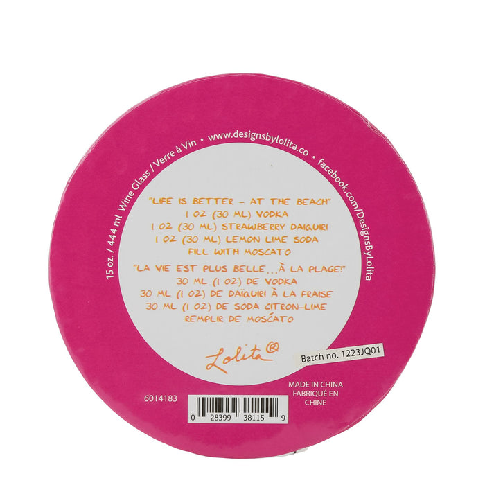 Life At The  Beach Wine Glass