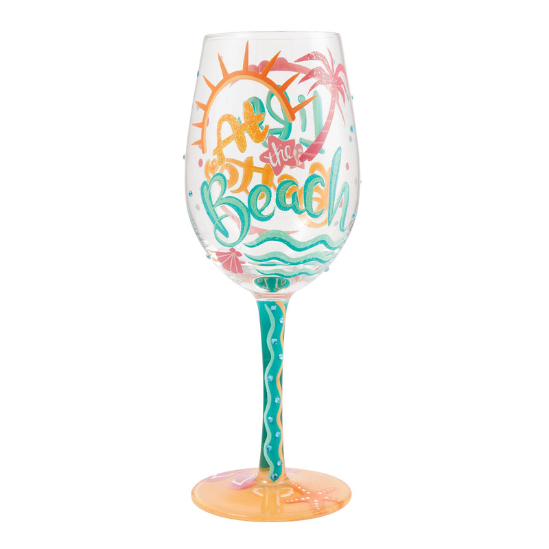 Life At The  Beach Wine Glass