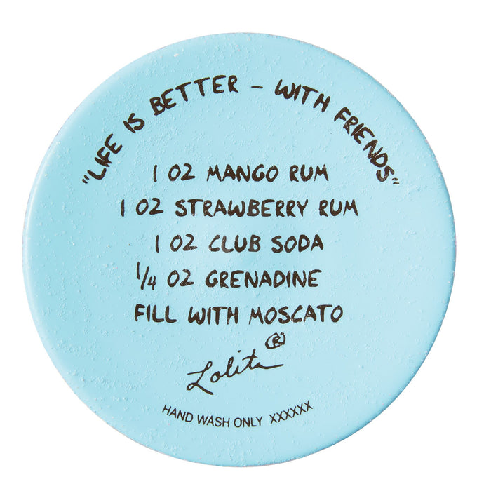 Life with Friends Wine Glass