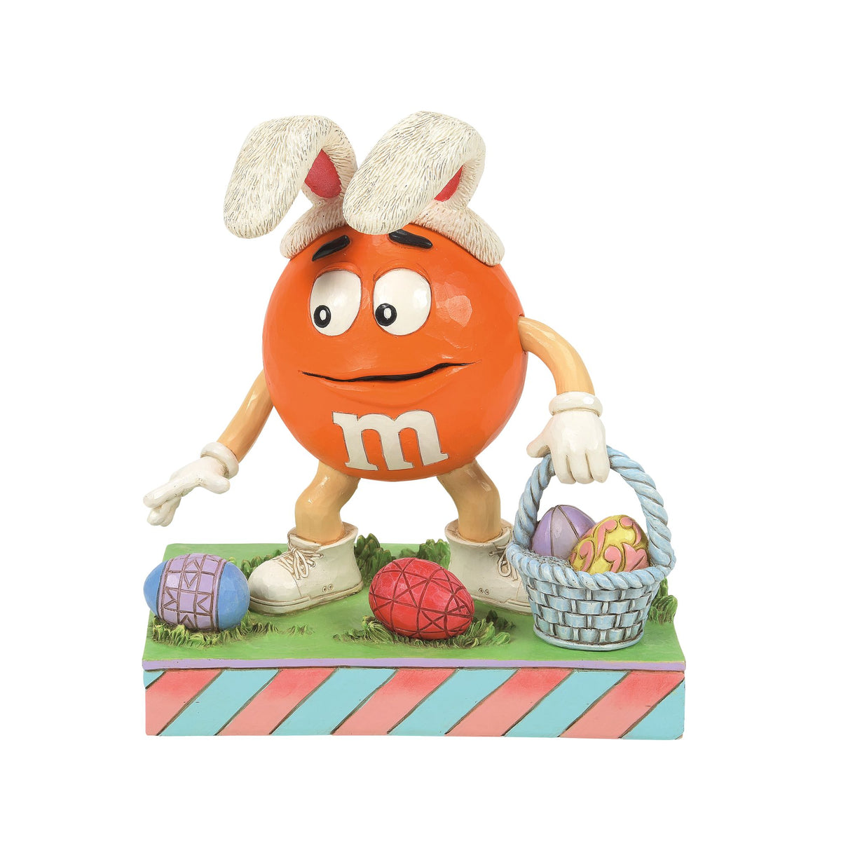 M&M'S Orange Charact w/Basket — Enesco Gift Shop