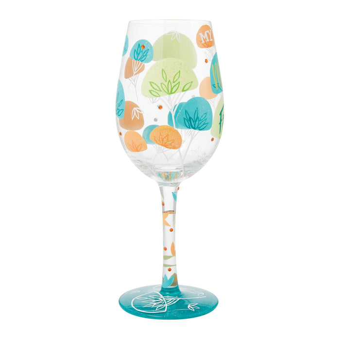 My Mom My Friend Wine Glass