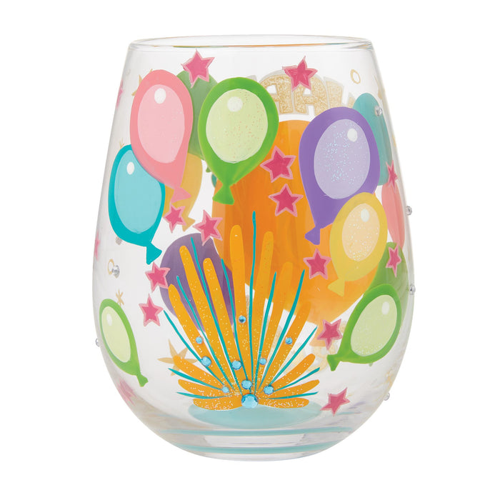 Happy 30th Stemless Wine Glass