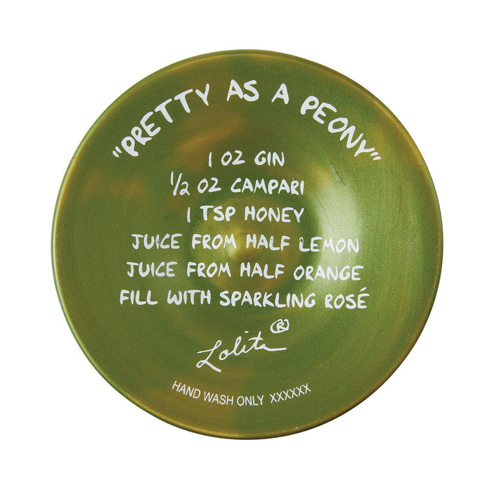 Pretty as a Peony Wine Glass