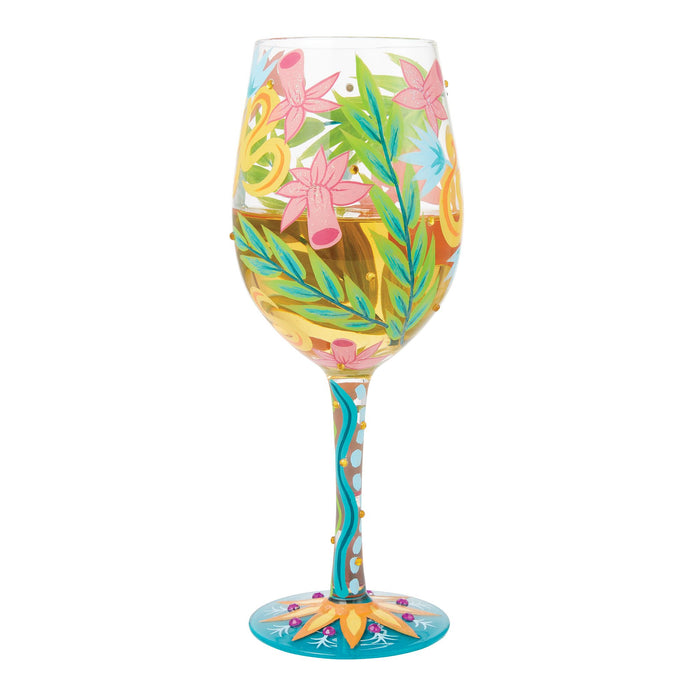 Fashion Florals Wine Glass