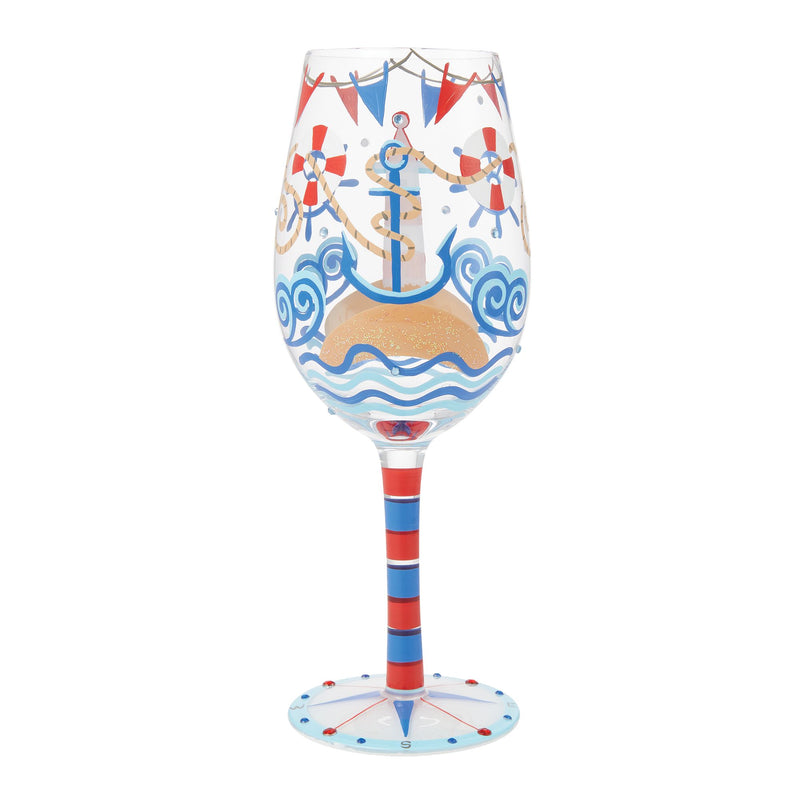 Nautical Wine Glass