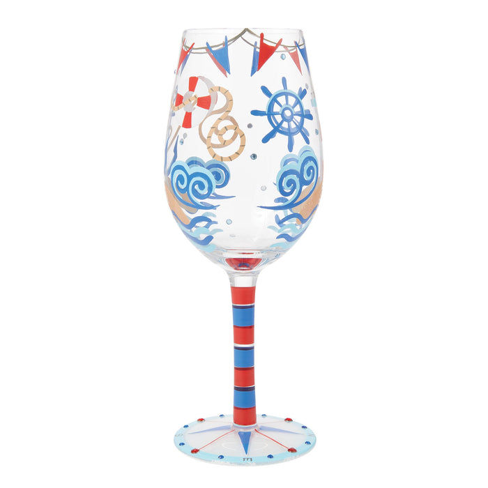 Nautical Wine Glass