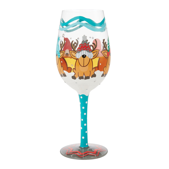 Reindeer Games Wine Glass