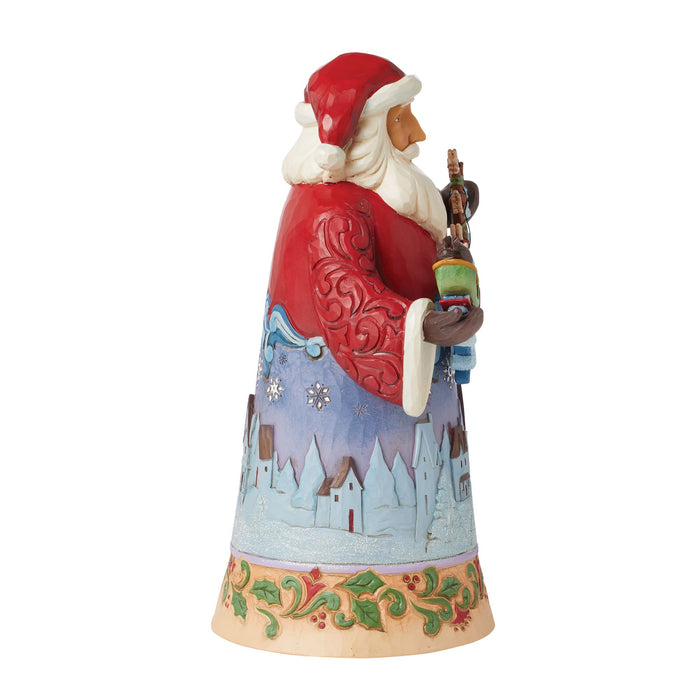 Santa Over Night Sky Figurine