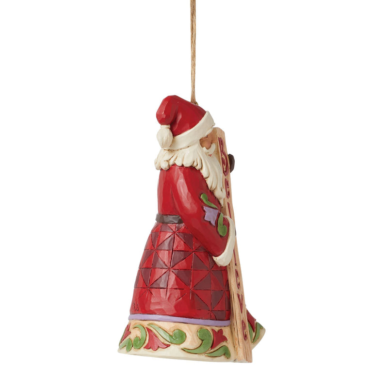 Santa with Porch Board Orn