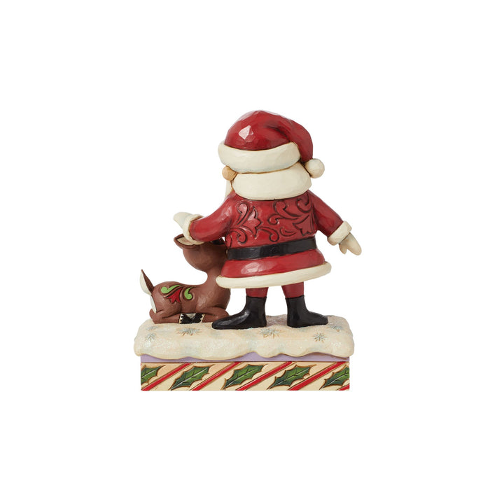 Santa Petting Rudolph
