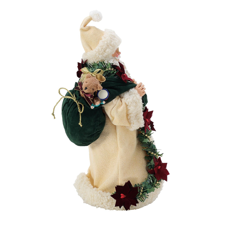 Old World Poinsettia Santa